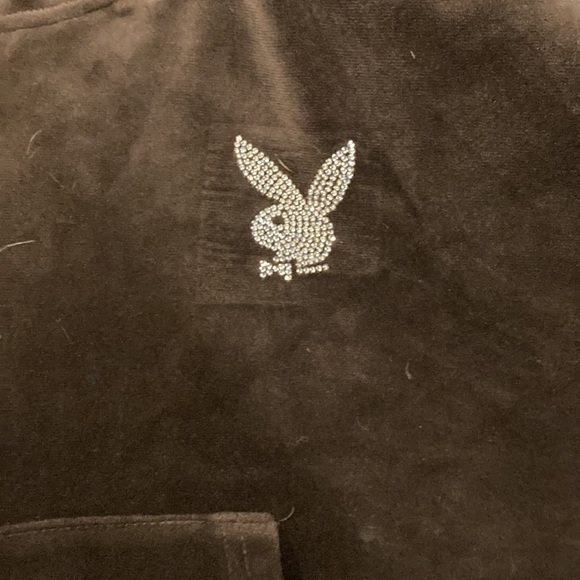 ❌SOLD❌brown PLAYBOY velour sweater (bedazzled) - Picture 2 of 8